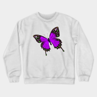 purple butterfly Crewneck Sweatshirt